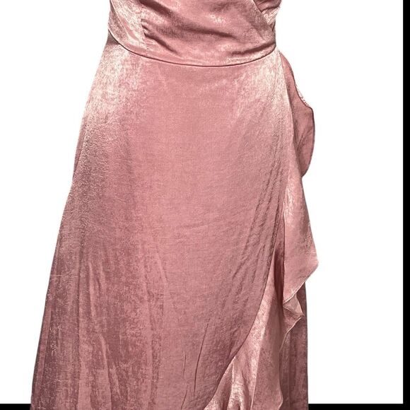 Lulu's In Love‎ Forever Lace Up High Low Maxi Dress in Blush Pink - Size M - Picture 8 of 16